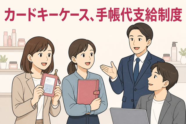 カードキーケース、手帳代支給制度