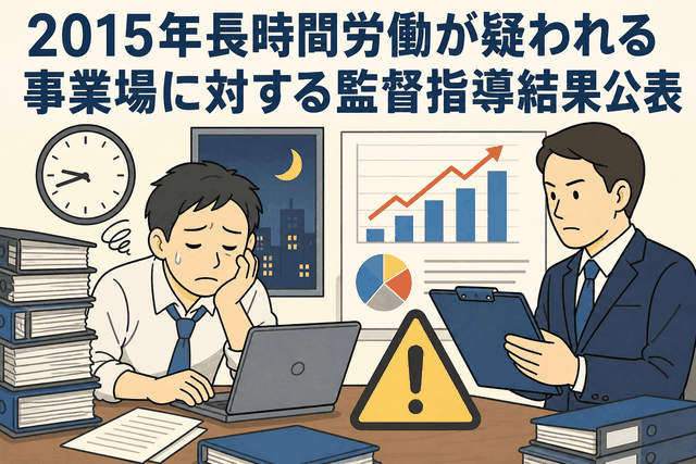 2015年長時間労働が疑われる事業場に対する監督指導結果公表