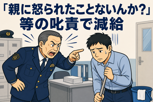 「親に怒られたことないんか?」等の叱責で減給