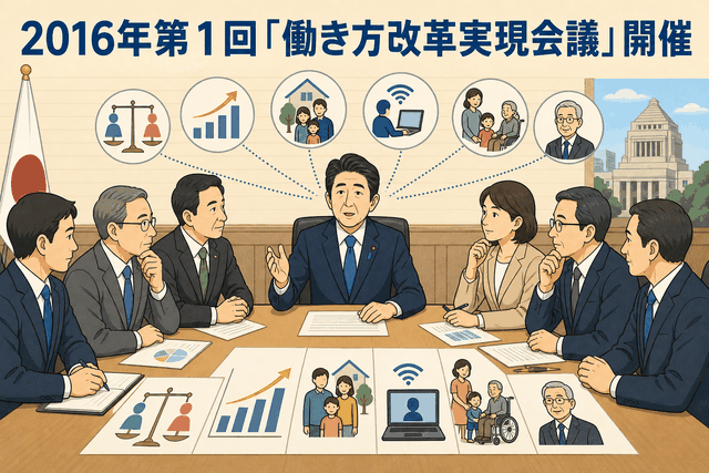 2016年第1回「働き方改革実現会議」開催