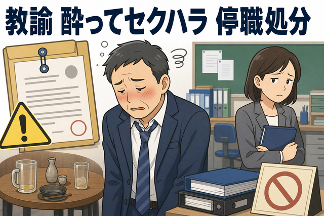 教諭 酔ってセクハラ 停職処分