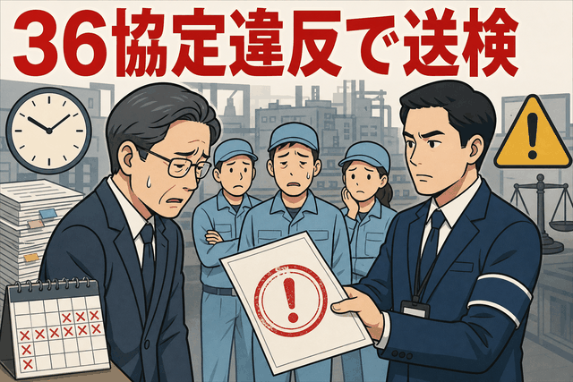 36協定違反で送検