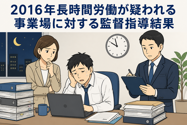 2016年長時間労働が疑われる事業場に対する監督指導結果