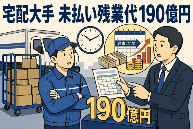 宅配大手 未払い残業代190億円