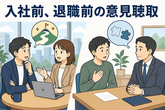 入社前、退職前の意見聴取