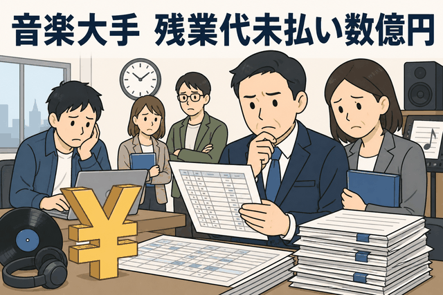 音楽大手　残業代未払い数億円