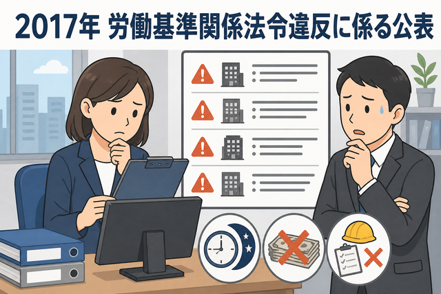 労働基準関係法令違反に係る公表
