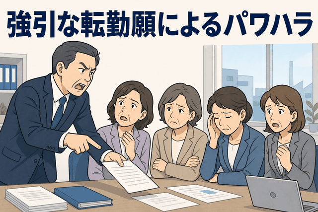 強引な転勤願によるパワハラ