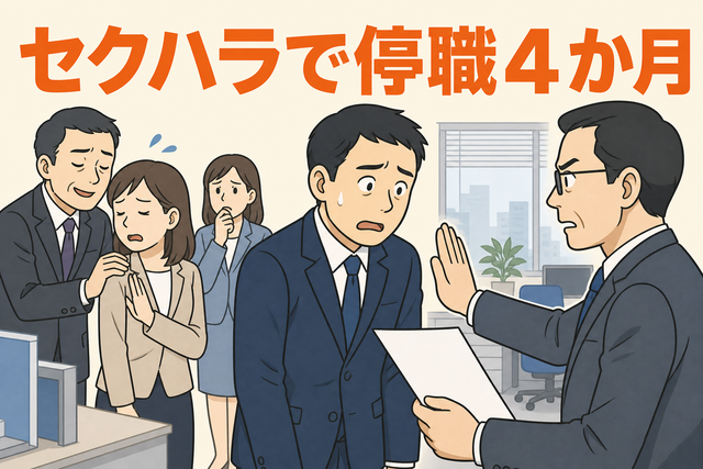 セクハラで停職4か月