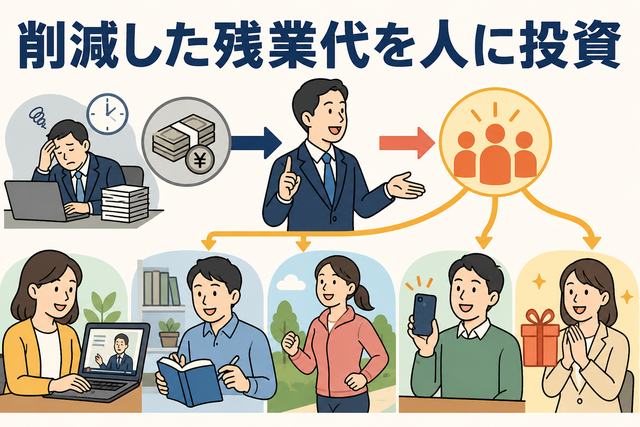 削減した残業代を人に投資