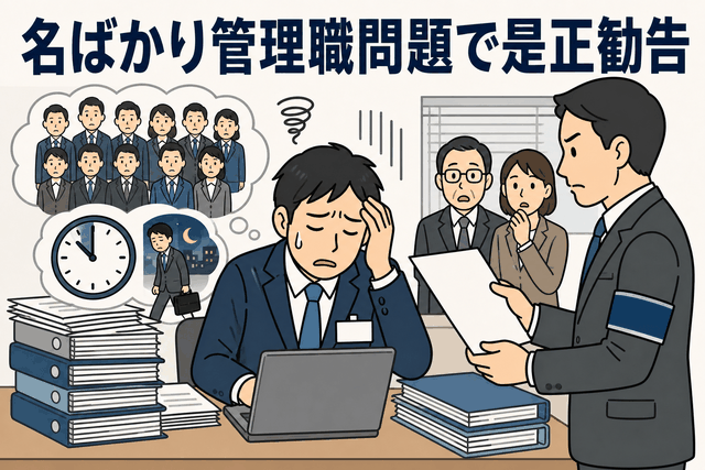名ばかり管理職問題で是正勧告