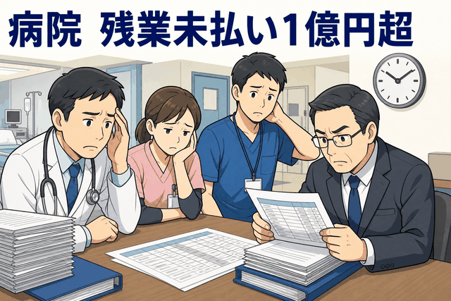 病院 残業未払い1億円超