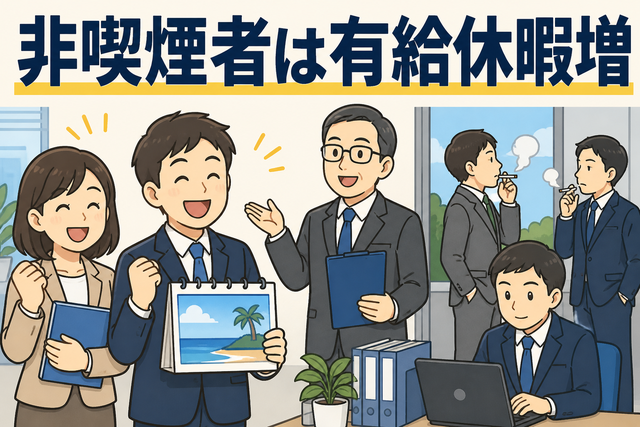 非喫煙者は有給休暇増