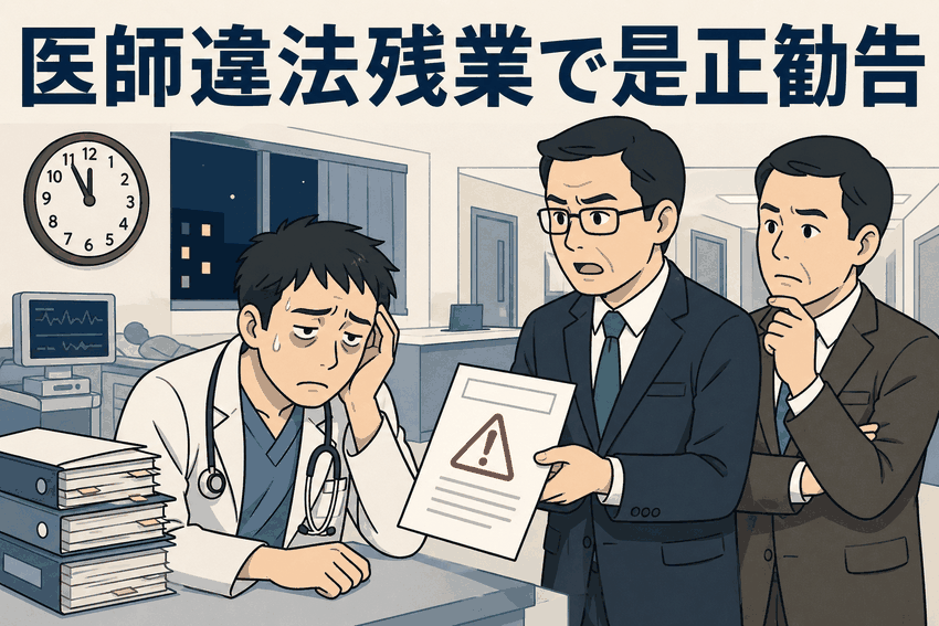 医師違法残業で是正勧告