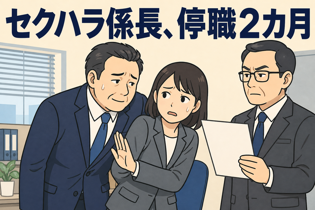セクハラ係長、停職2カ月