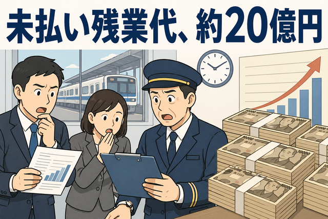 未払い残業代、約20億円