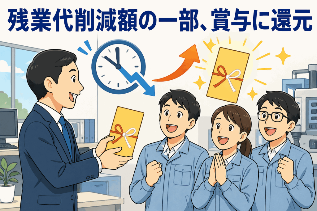 残業代削減額の一部、賞与に還元