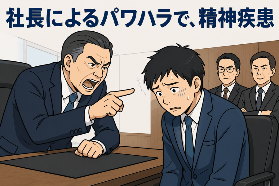 社長によるパワハラで、精神疾患