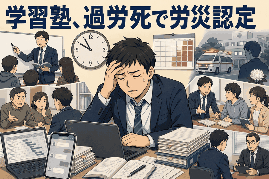 学習塾、過労死で労災認定