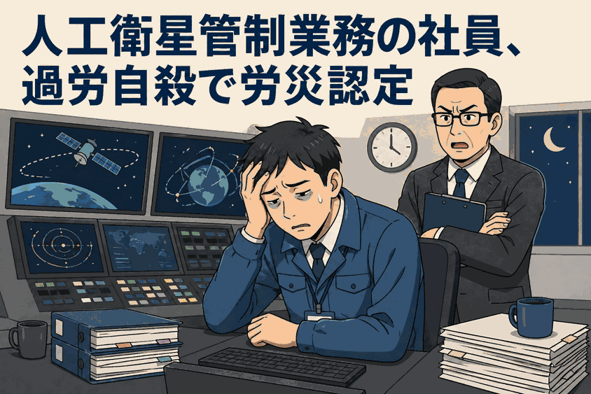 人工衛星管制業務の社員、過労自殺で労災認定