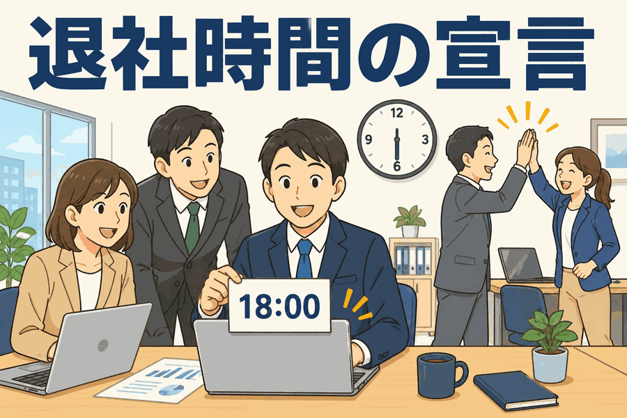 退社時間の宣言