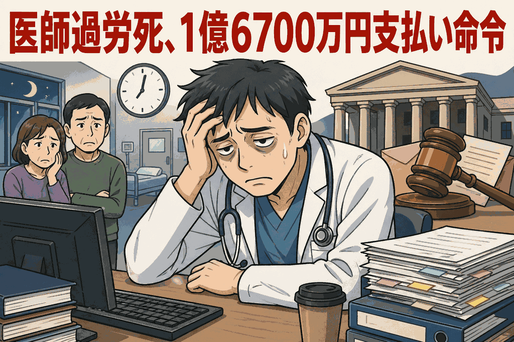 医師過労死、1億6700万円支払い命令