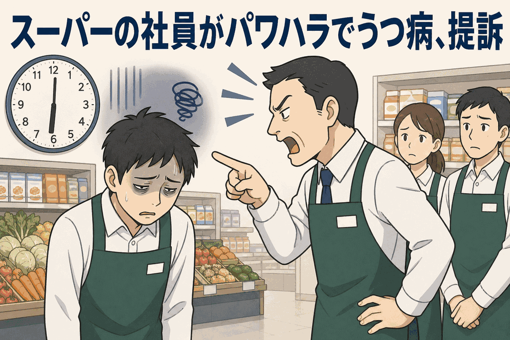 スーパーの社員がパワハラでうつ病、提訴