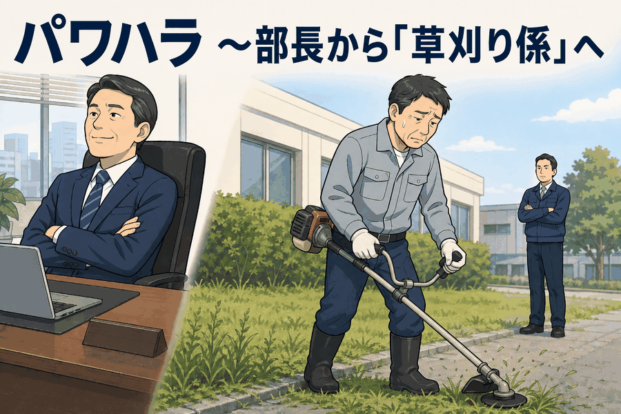 パワハラ ~部長から「草刈り係」へ