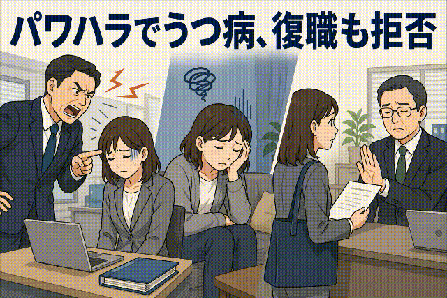パワハラでうつ病、復職も拒否