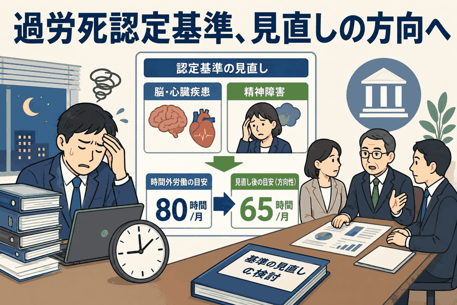 過労死認定基準、見直しの方向へ
