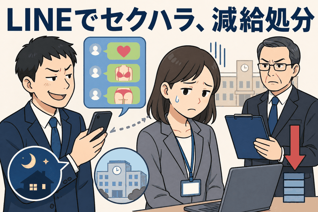 LINEでセクハラ、減給処分