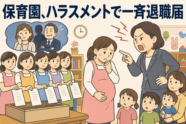 保育園、ハラスメントで一斉退職届