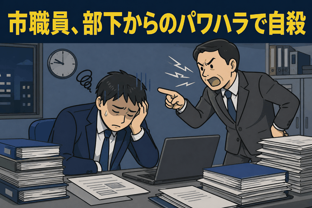市職員、部下からのパワハラで自殺