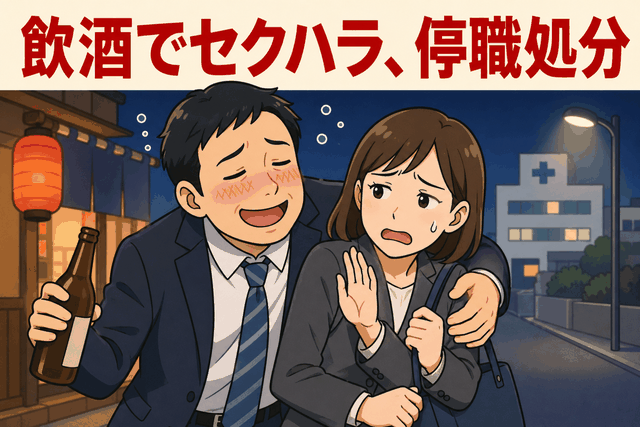 飲酒でセクハラ、停職処分