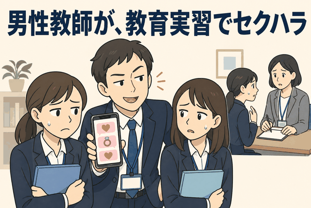 男性教師が、教育実習でセクハラ