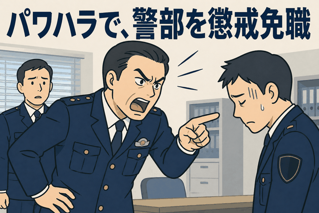 パワハラで、警部を懲戒免職