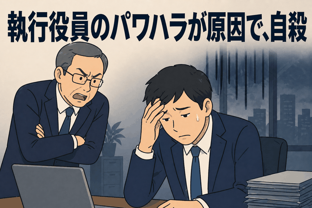 執行役員のパワハラが原因で、自殺