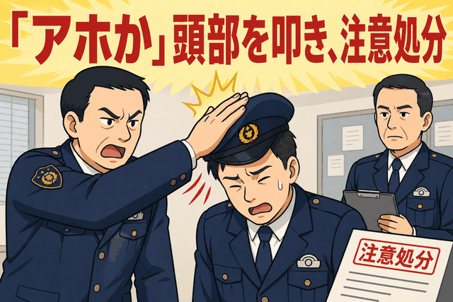 「アホか」頭部を叩き、注意処分