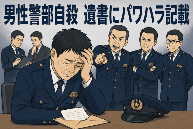 男性警部自殺 遺書にパワハラ記載