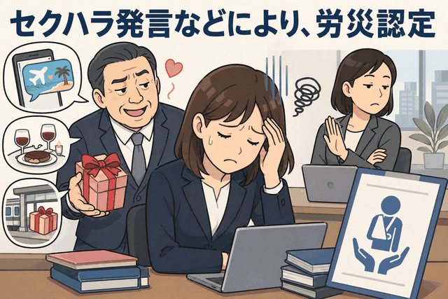 セクハラ発言などにより、労災認定