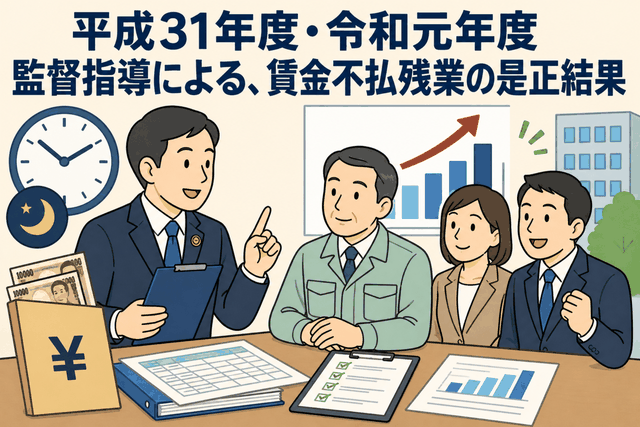 平成31年度・令和元年度監督指導による、賃金不払残業の是正結果
