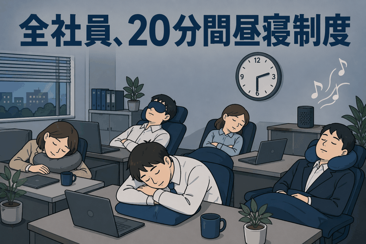 全社員、20分間昼寝制度