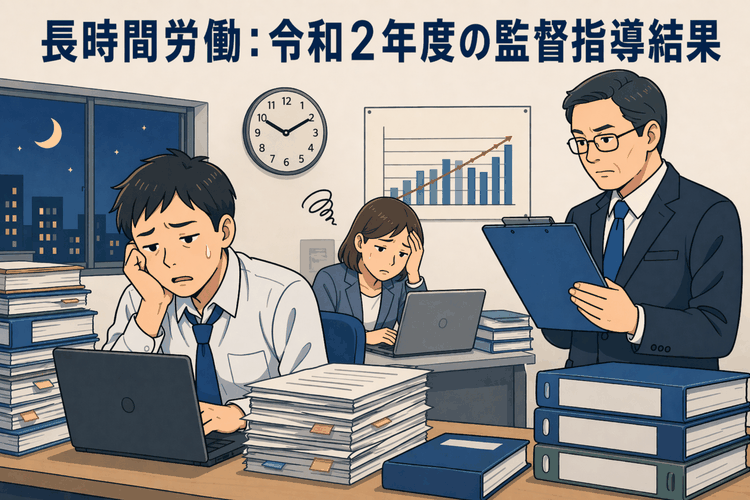 長時間労働:令和2年度の監督指導結果