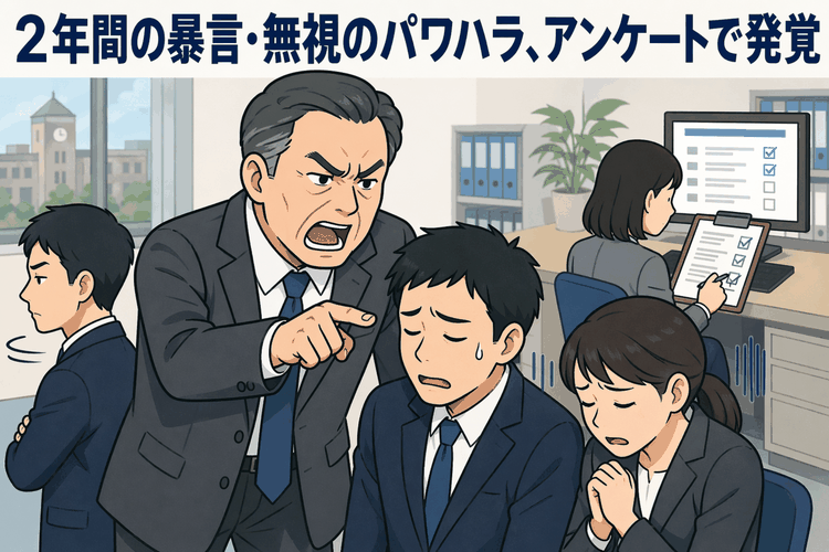 2年間の暴言・無視のパワハラ、アンケートで発覚
