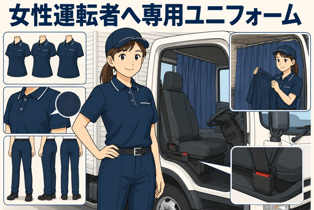 女性運転者へ専用ユニフォーム
