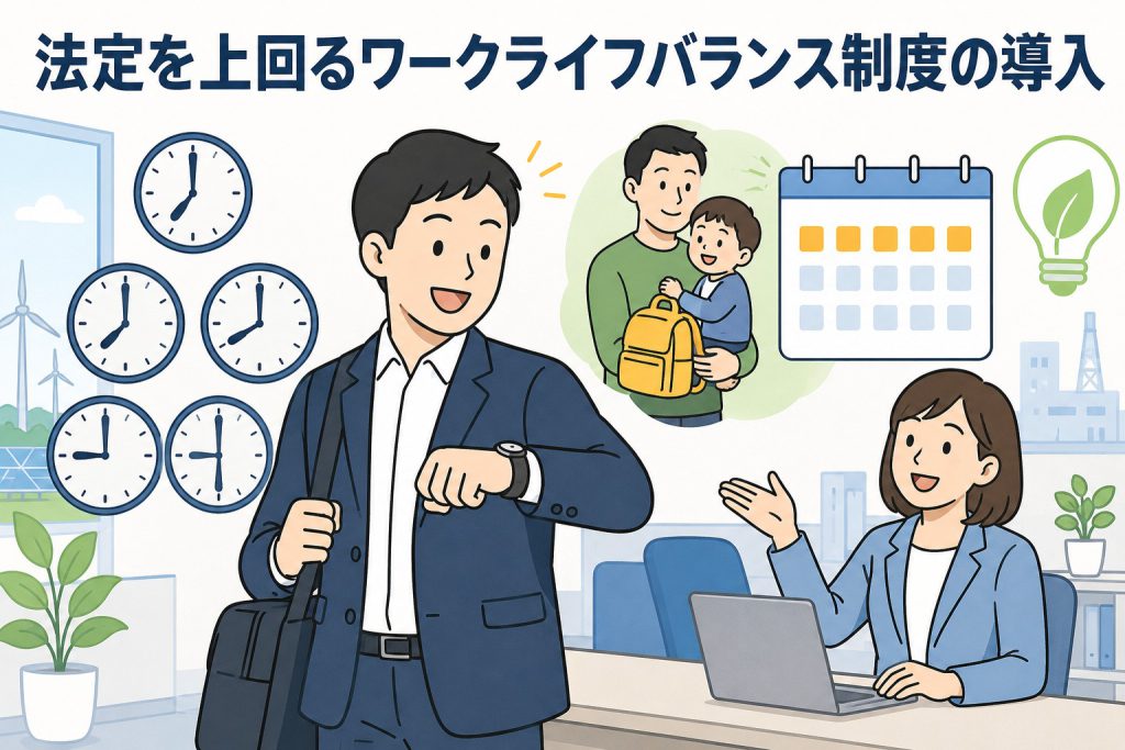 法定を上回るワークライフバランス制度の導入