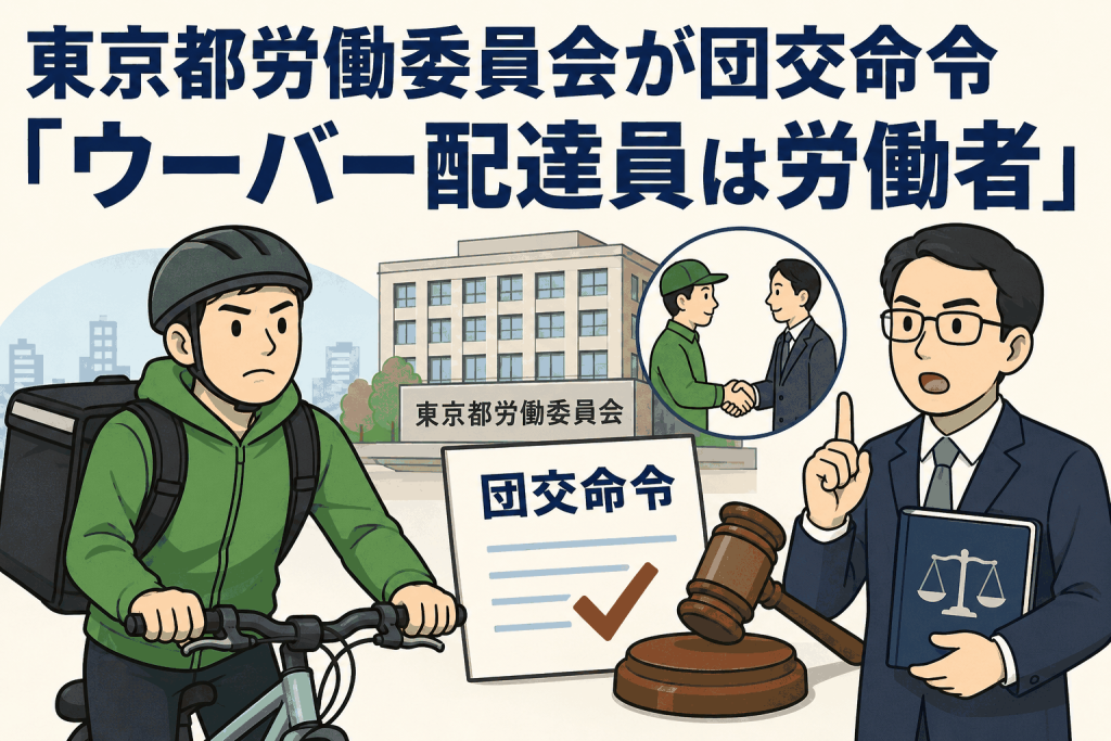 東京都労働委員会が団交命令「ウーバー配達員は労働者」