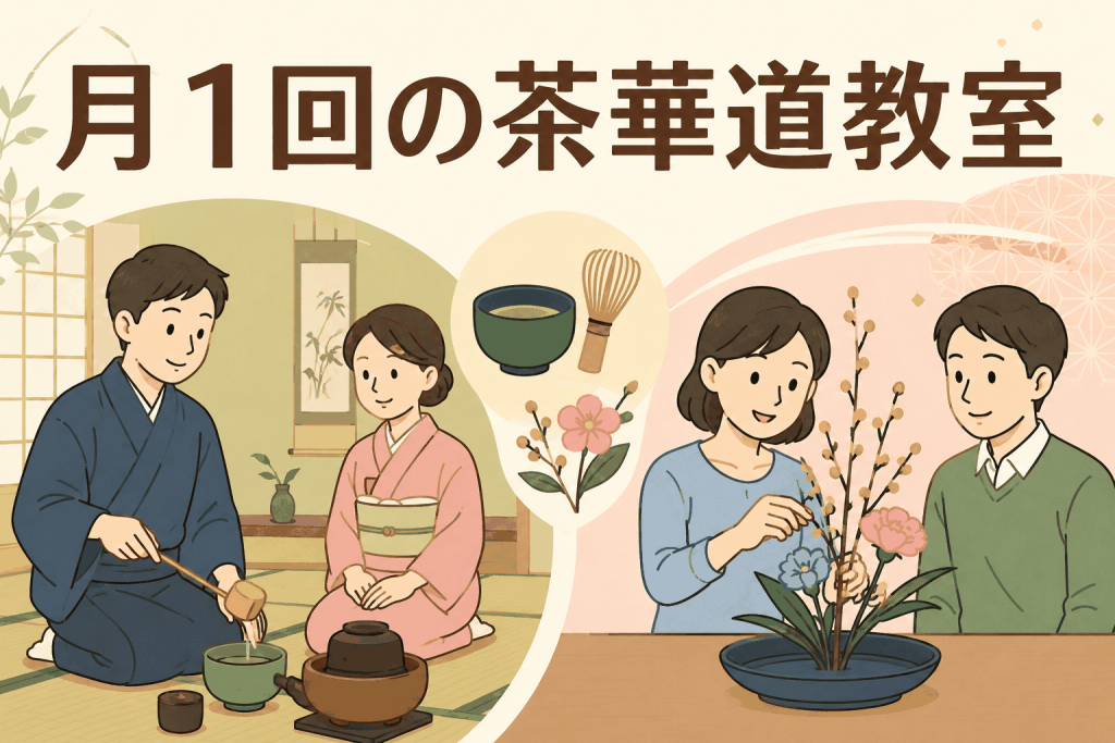 月1回の茶華道教室