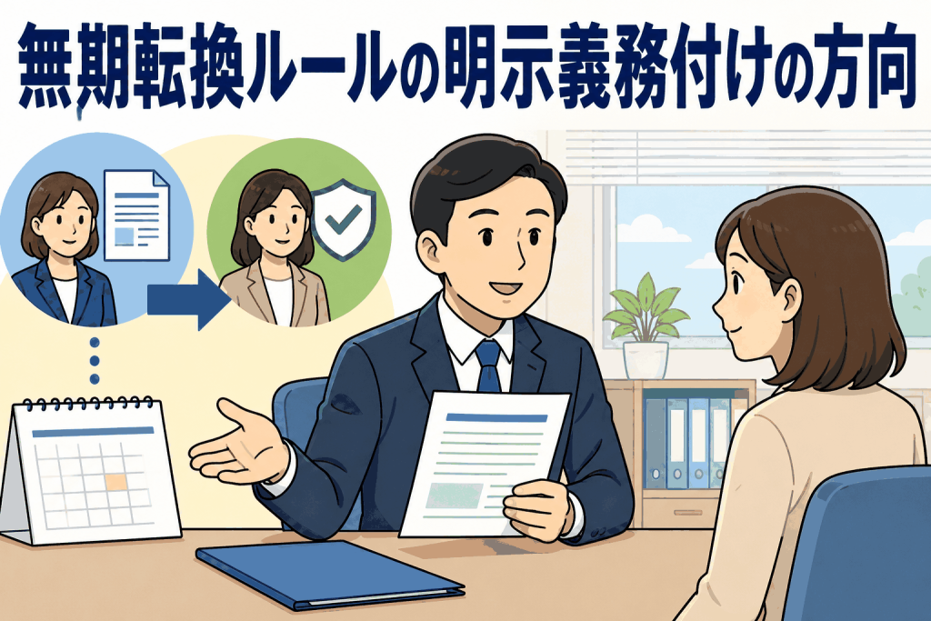 無期転換ルールの明示義務付けの方向