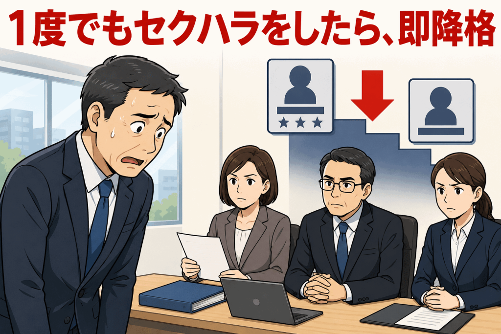 1度でもセクハラをしたら、即降格